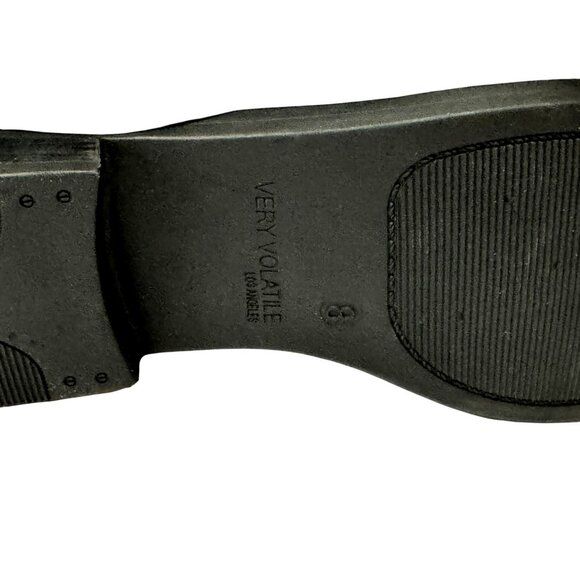 NEW Very Volatile Los Angeles Jericho Sz 8 Black Suede Leather Booties Side Zip - Picture 11 of 12